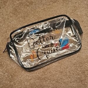 Transparent Travel Bag with Black Trim